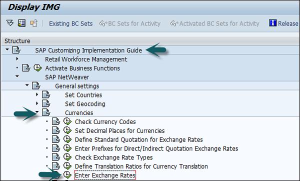 Enter Exchange Rates