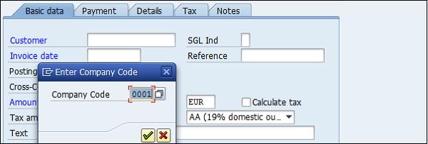 Invoice Company Code