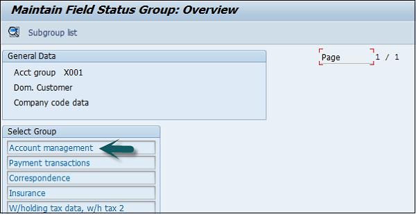 Maintain Field Status Group