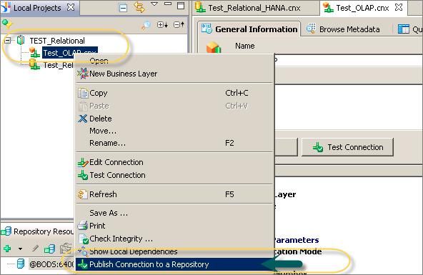 Connection to Repository