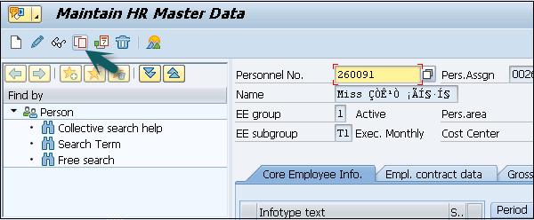 Change Existing Infotype