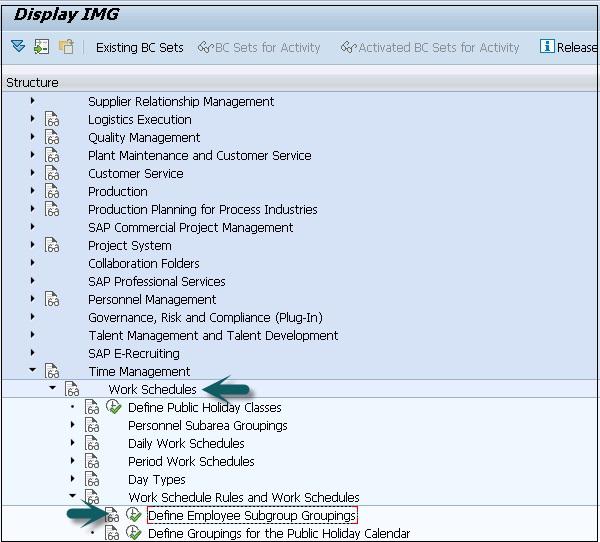 Define Employee Subgroup Grouping