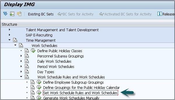 Set Work Schedule Rules