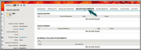 Sales Documents