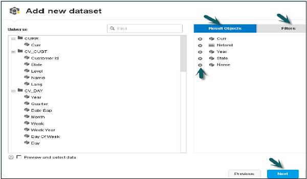 Connecting Universe Data Source Step4