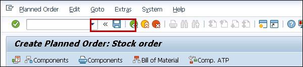 Create Planned Order Stock