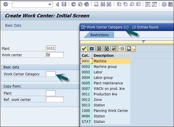 Create Work Center