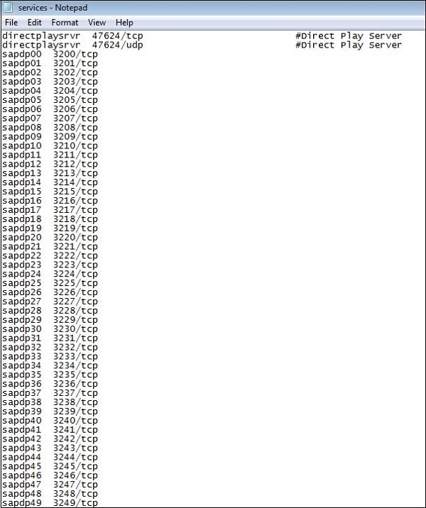 Services Notepad