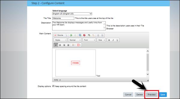 Configure Content