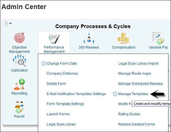 Manage Templates