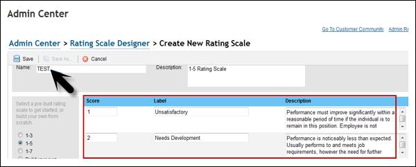 Prebuilt Rating Scale