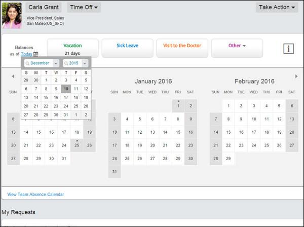Time Off Calendar