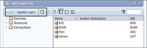 Open SAP Logon