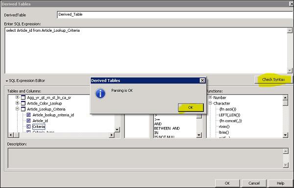 Check Syntax Button