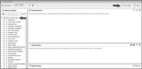 BEx Query Panel