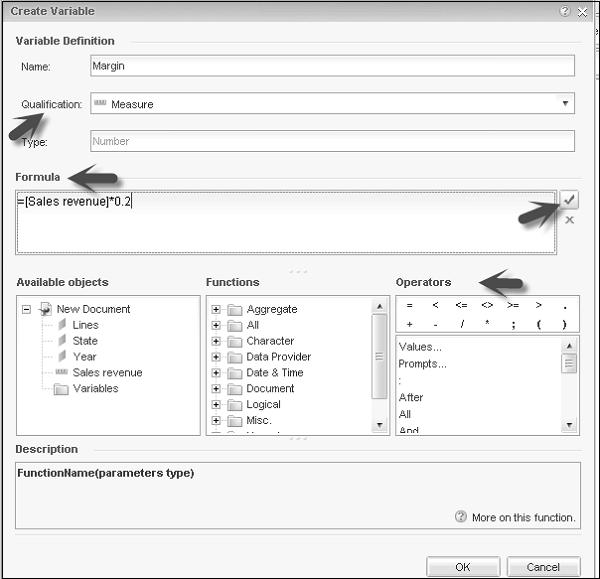 Enter Variable Details