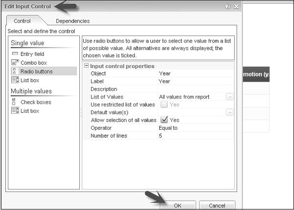 Open Edit Input Control