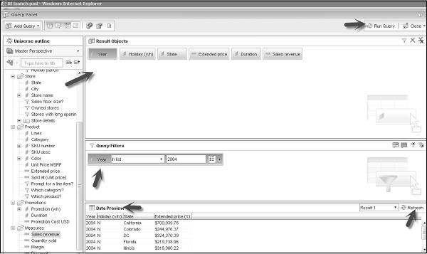 Query Panel
