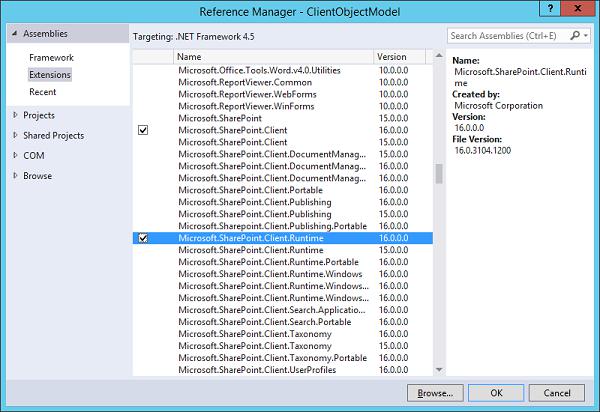 Microsoft SharePoint Client Runtime