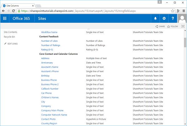 Own Custom Site Columns