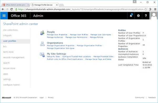 Site Settings Page