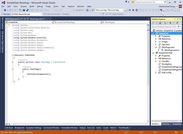 Solution Explorer Application