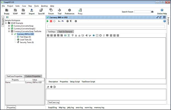 Testcase Window