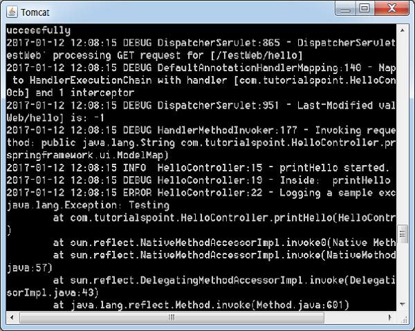 Spring LOG4J Generation