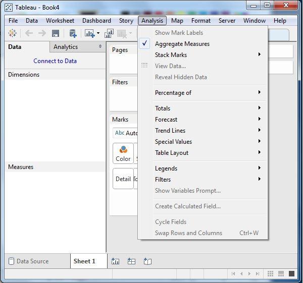 6 Analysis Menu