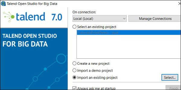 Existing Project Option