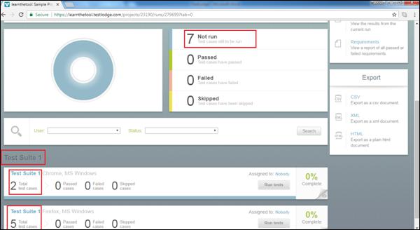 Re-run Test Suite