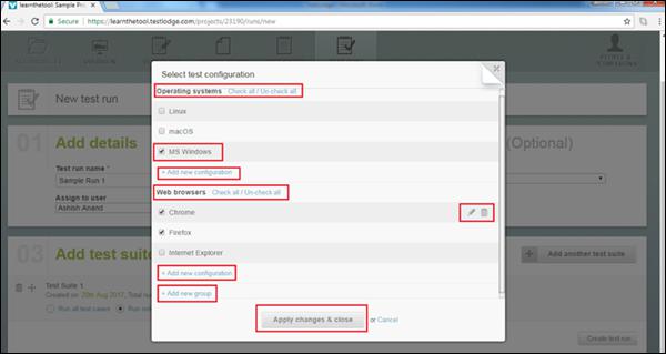 Test Configuration Wizard