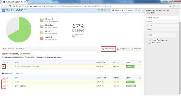 Add Result Button