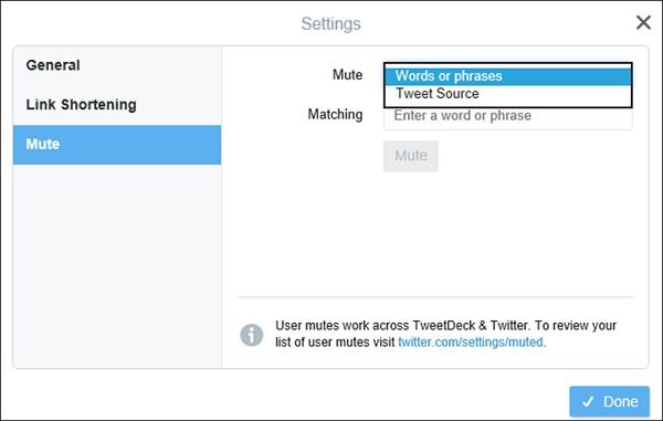 Mute Settings