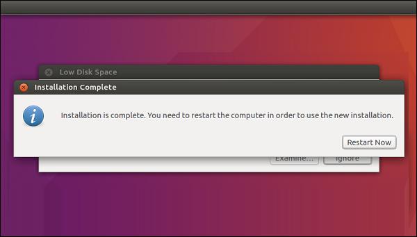 Click Restart