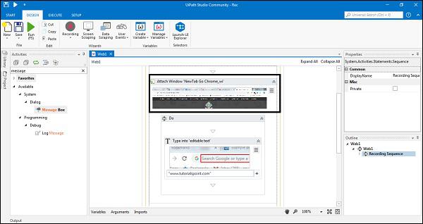 Screenshot Sequence of Automation Execution