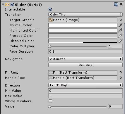 Slider properties