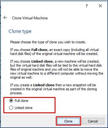 Click on Clone