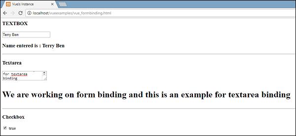 Form Input Binding