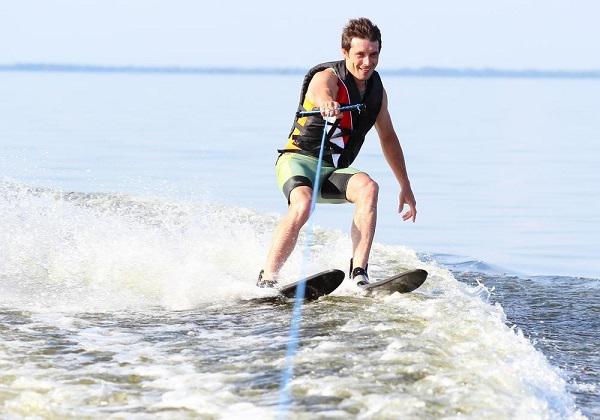 Water Skiing Two Skis
