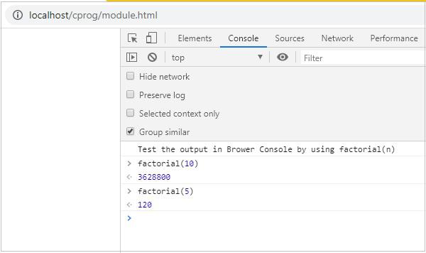 Execute Module Html