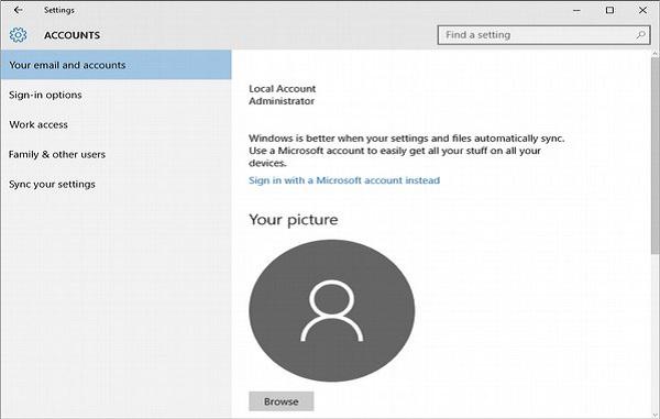 Account Window