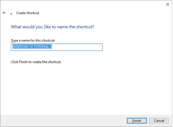 Created Shortcut