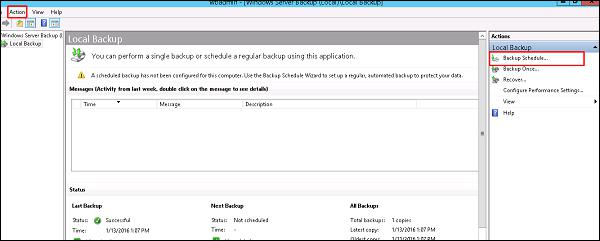 Backup Schedule
