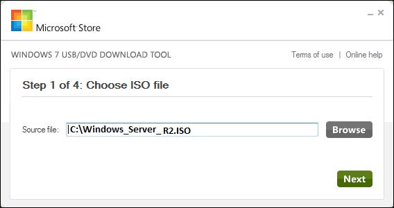 ISO file location