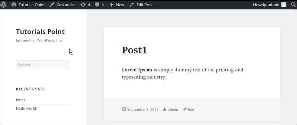 WordPress preview posts