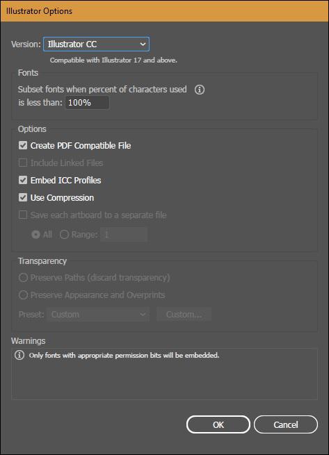 Illustrator Option