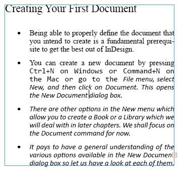 Placing Word Document