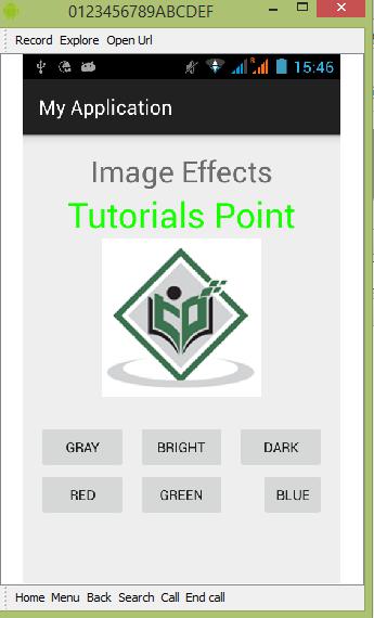 Anroid Image Effects Tutorial