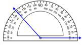 Measuring an angle with the protractor 1.3